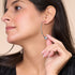 Cristal de confettis de minuit | Licorne Argent | Boucles d'oreilles créoles Kikiballa